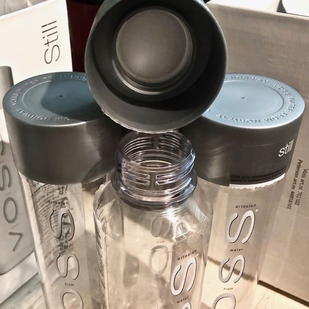 4 Empty VOSS Storage Bottles - FOOD SAFE -…